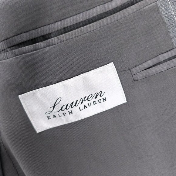Ralph Lauren Lord & Taylor Gray Pinstripe Blazer Jacket Estimated Size 42 R - Picture 5 of 7